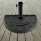 Nature Spring Half Round Umbrella Holder, 20-pound Weighted Freestanding Resin, Concrete Shade Base, Outdoor Use 584564HWY - alternate 1